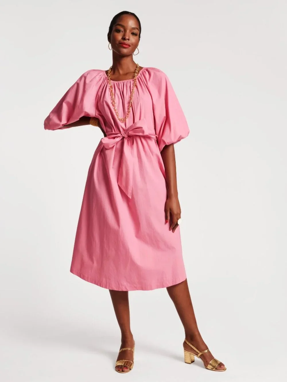 Bliss Midi Dress - Pink - Picture 1 of 5